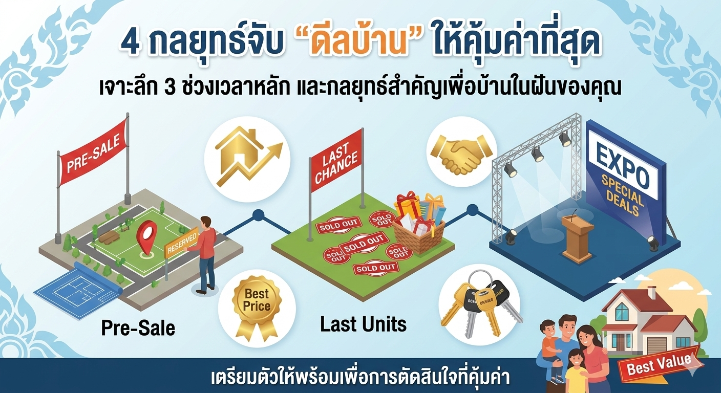 4 กลยุทธ์จับ "ดีลบ้าน" ให้คุ้มค่าที่สุด