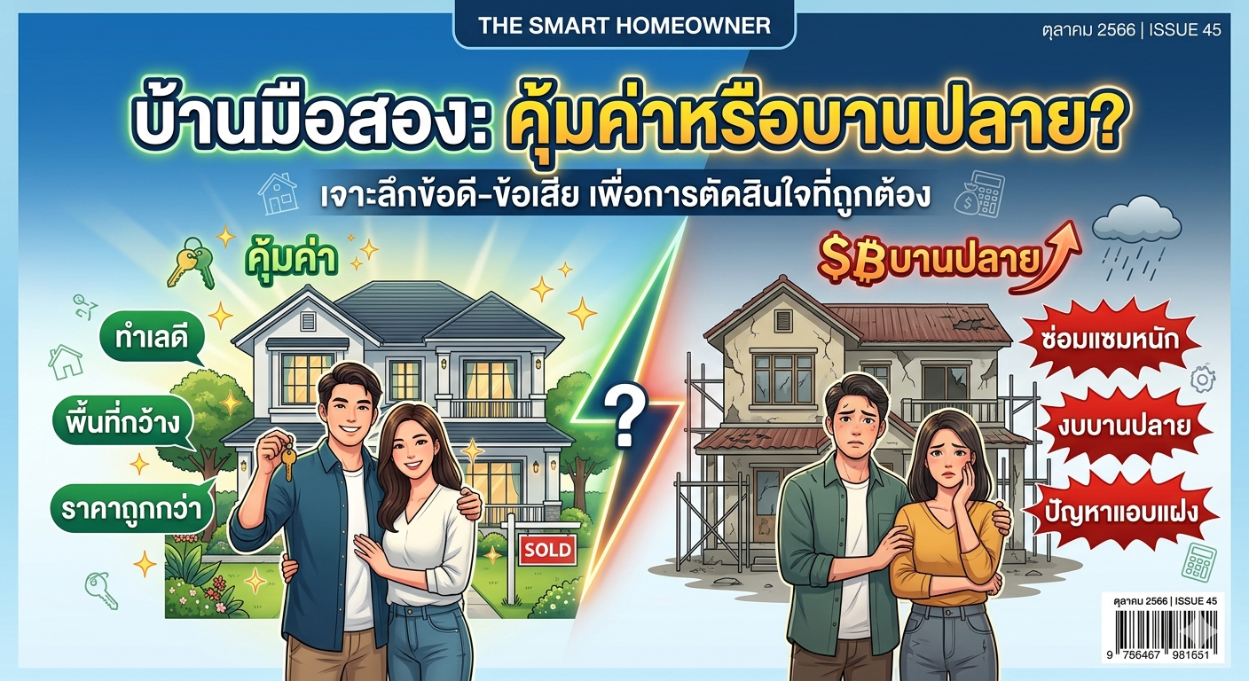 ข้อดีและข้อเสียของบ้านมือสองที่ควรรู้ก่อนตัดสินใจซื้อ