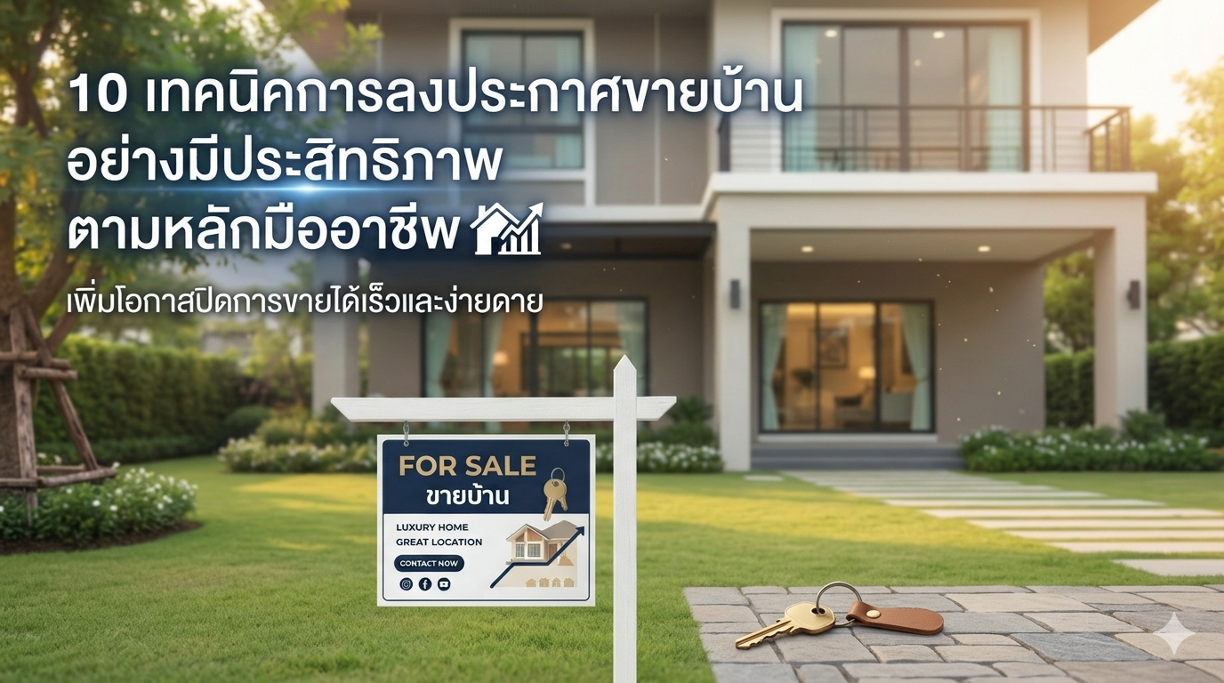 10 เทคนิคการลงประกาศขายบ้านอย่างมีประสิทธิภาพตามหลักมืออาชีพ
