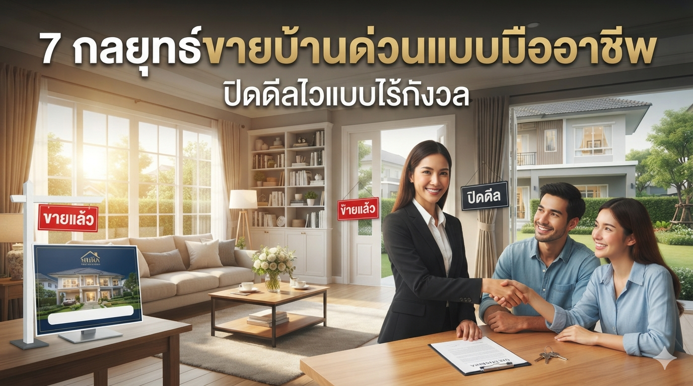 7 กลยุทธ์ขายบ้านด่วนแบบมืออาชีพ ปิดดีลไวแบบไร้กังวล