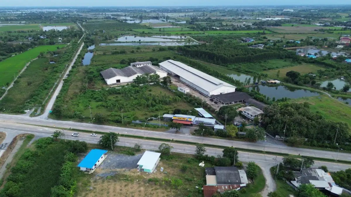 ให้เช่าโรงงาน 17 ไร่ สุพรรณบุรี ไฟ 500 KVA อาคารครบ พร้อมดำเนินธุรกิจ